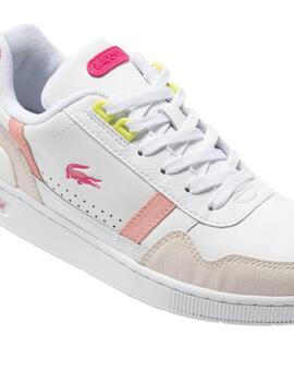 Zapatillas Lacoste T-Clip para mujer de piel