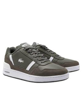 Zapatillas Lacoste T-Clip bicolor en piel para hombre