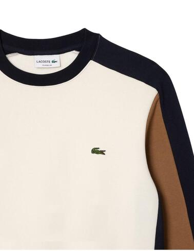 Sudadera Lacoste de felpa cepillada con diseño colorblock