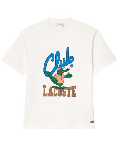 Camiseta Lacoste relaxed fit con estampado en el pecho