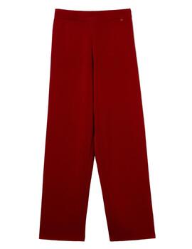 Pantalón Lion of Porches de punto recto de mujer rojo