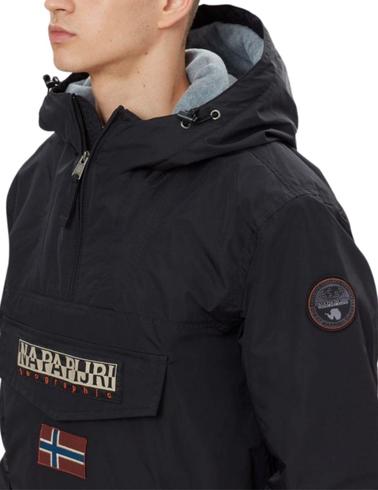 Chaqueta Napapijri Rainforest para hombre con bolsillo negra