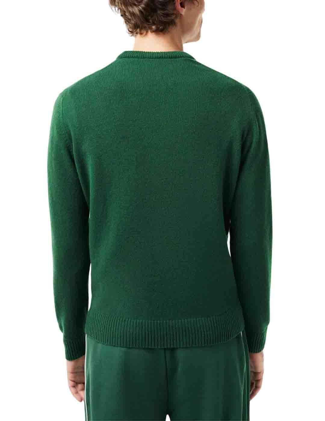 Jersey Lacoste de lana con cuello redondo para hombre