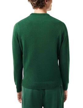 Jersey Lacoste de lana con cuello redondo para hombre