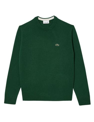 Jersey Lacoste de lana con cuello redondo para hombre