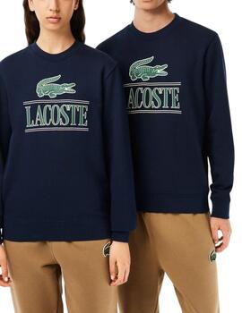 Sudadera unisex Lacoste con cocodrilo 3D en el pecho