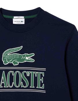 Sudadera unisex Lacoste con cocodrilo 3D en el pecho