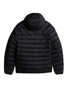 Chaqueta acolchada Napapijri con capucha negra para hombre