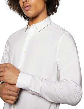 Camisa Calvin Klein slim fit de algodón elástico