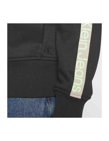 Sudadera Calvin Klein con cremallera y cinta en la manga