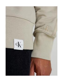 Sudadera Calvin Klein de felpa de algodón con cuello redondo