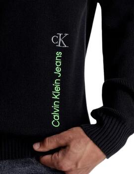 Jersey Calvin Klein con cuello redondo de algodón orgánico