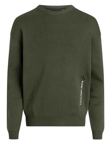 Jersey Calvin Klein con cuello redondo de algodón orgánico