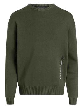 Jersey Calvin Klein con cuello redondo de algodón orgánico
