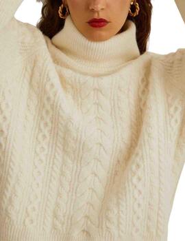 Jersey Lion of Porches con cuello alto con lana de alpaca