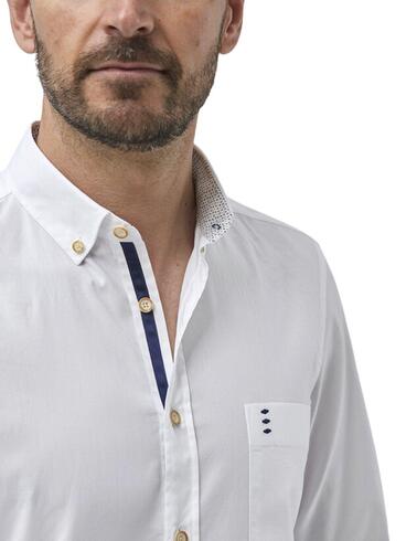 Camisa Florentino regular fit con detalles a contraste