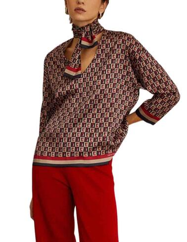 Blusa Lion of Porches estampado con monograma integral