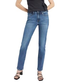 Pantalón Levi's® 712 slim con bolsillo ribeteado de mujer