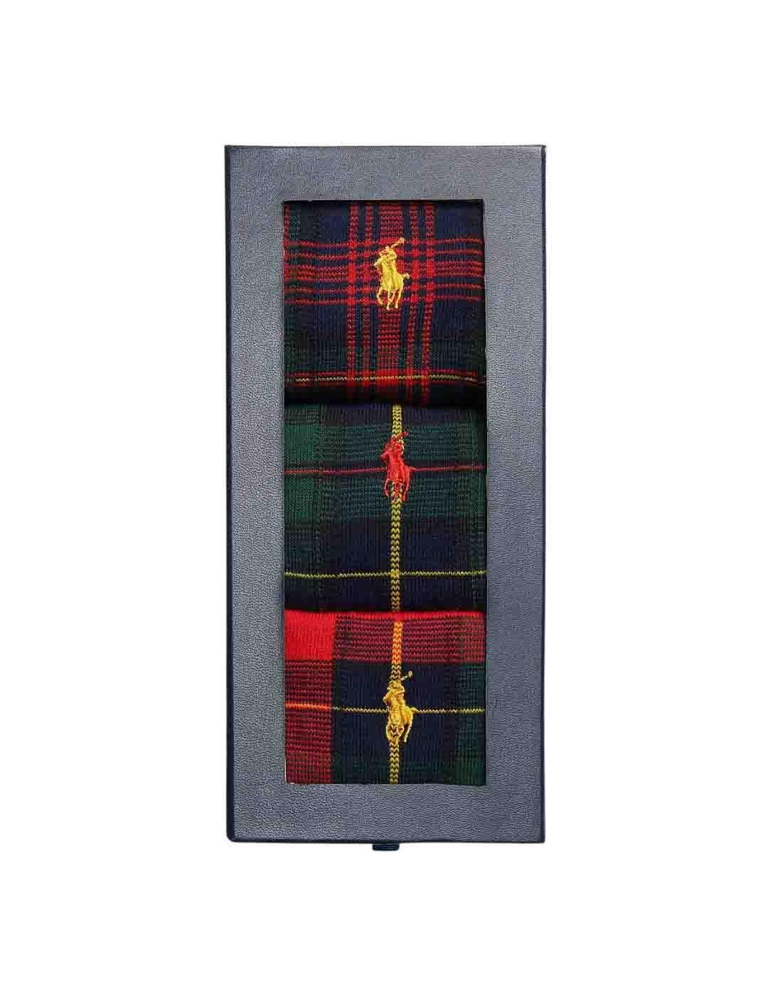 Pack de 3 calcetines Polo Ralph Lauren estampado a cuadros