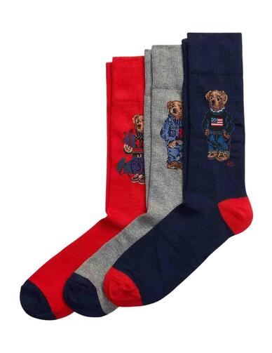 Pack de 3 calcetines Polo Ralph Lauren con Osito
