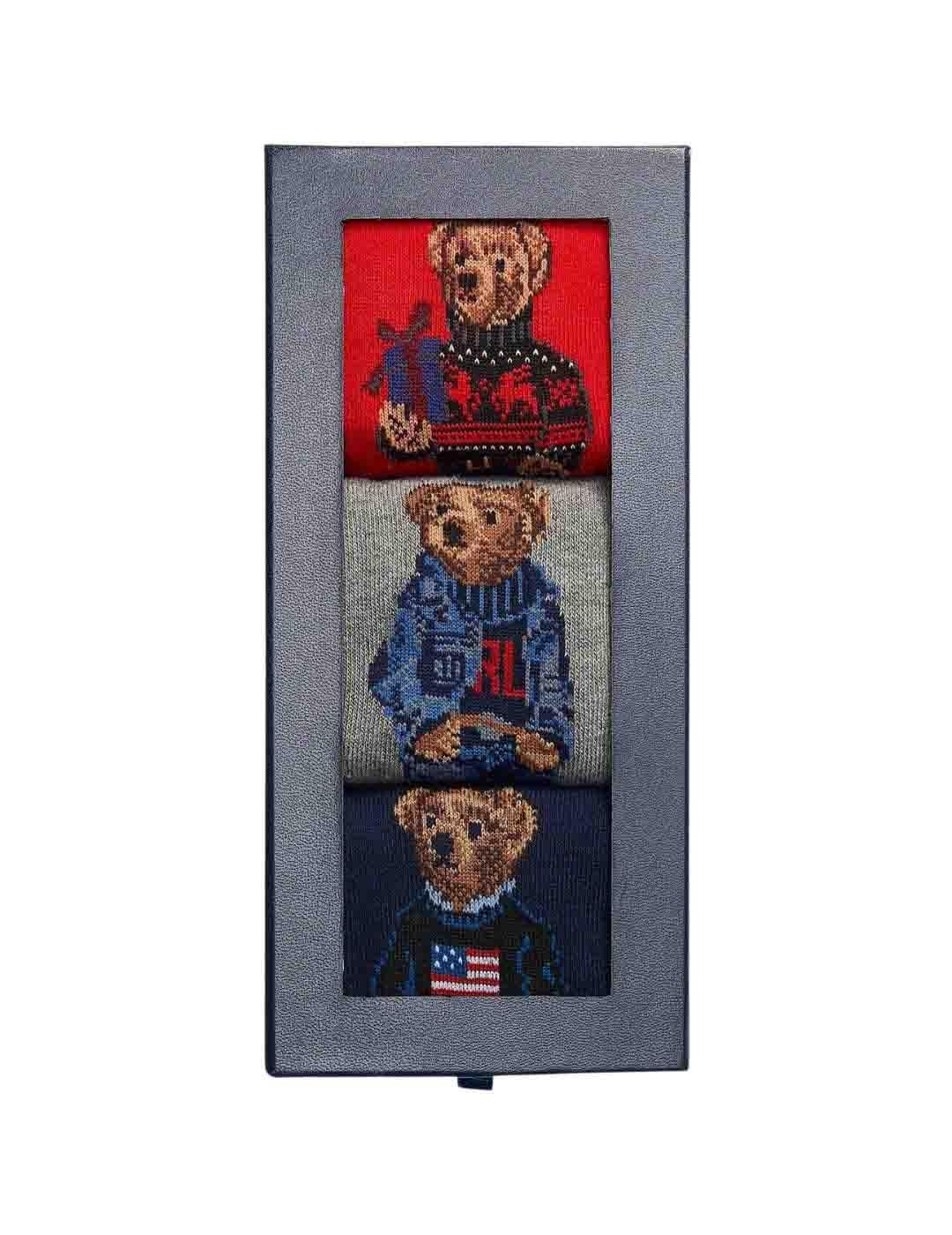 Pack de 3 calcetines Polo Ralph Lauren con Osito