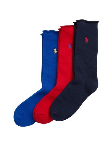 Pack de 3 calcetines Polo Ralph Lauren con pony bordado