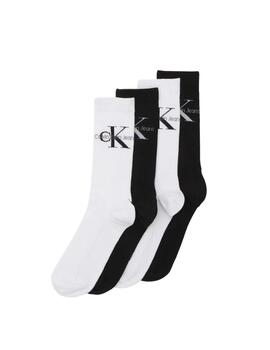 Pack de 4 calcetines Calvin Klein con logotipo Ck para mujer
