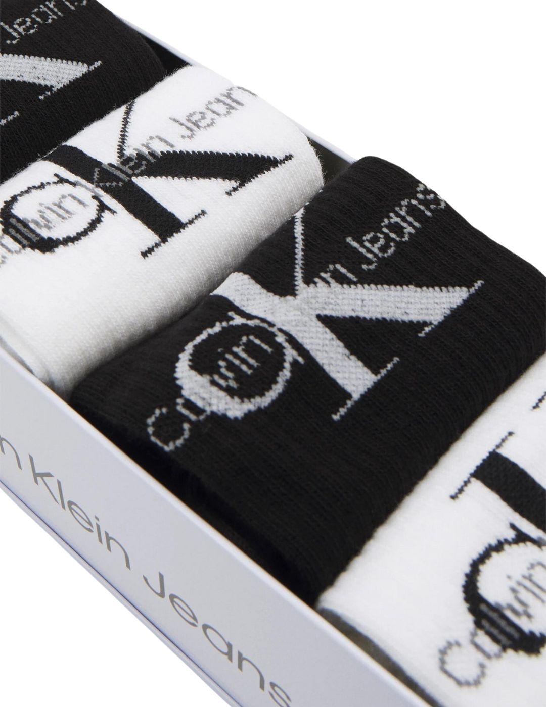Pack de 4 calcetines Calvin Klein con logotipo Ck