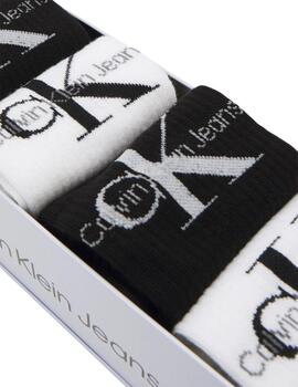 Pack de 4 calcetines Calvin Klein con logotipo Ck para mujer