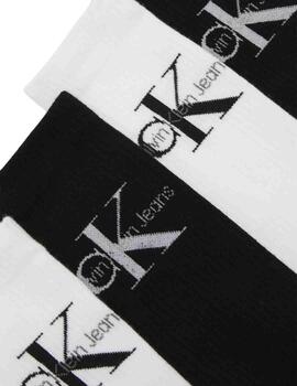Pack de 4 calcetines Calvin Klein con logotipo Ck para mujer