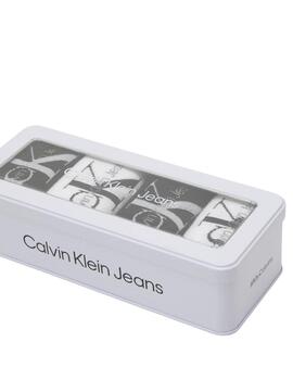 Pack de 4 calcetines Calvin Klein con logotipo Ck para mujer
