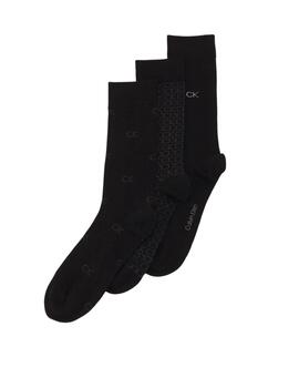 Pack de 3 calcetines Calvin Klein con logotipo