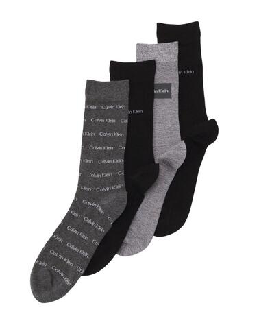 Pack de 4 calcetines Calvin Klein con logotipo