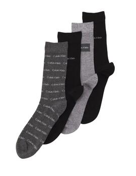 Pack de 4 calcetines Calvin Klein con logotipo