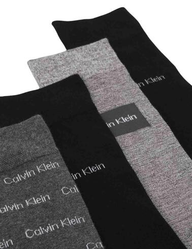 Pack de 4 calcetines Calvin Klein con logotipo