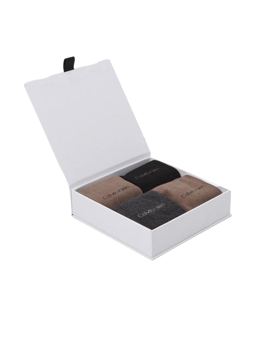 Pack de 4 calcetines Calvin Klein con logotipo