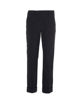 Pantalón Lion of Porches clásico con vuelta negro