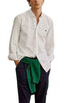Camisa Lion of Porches de popelina estampada slim fit
