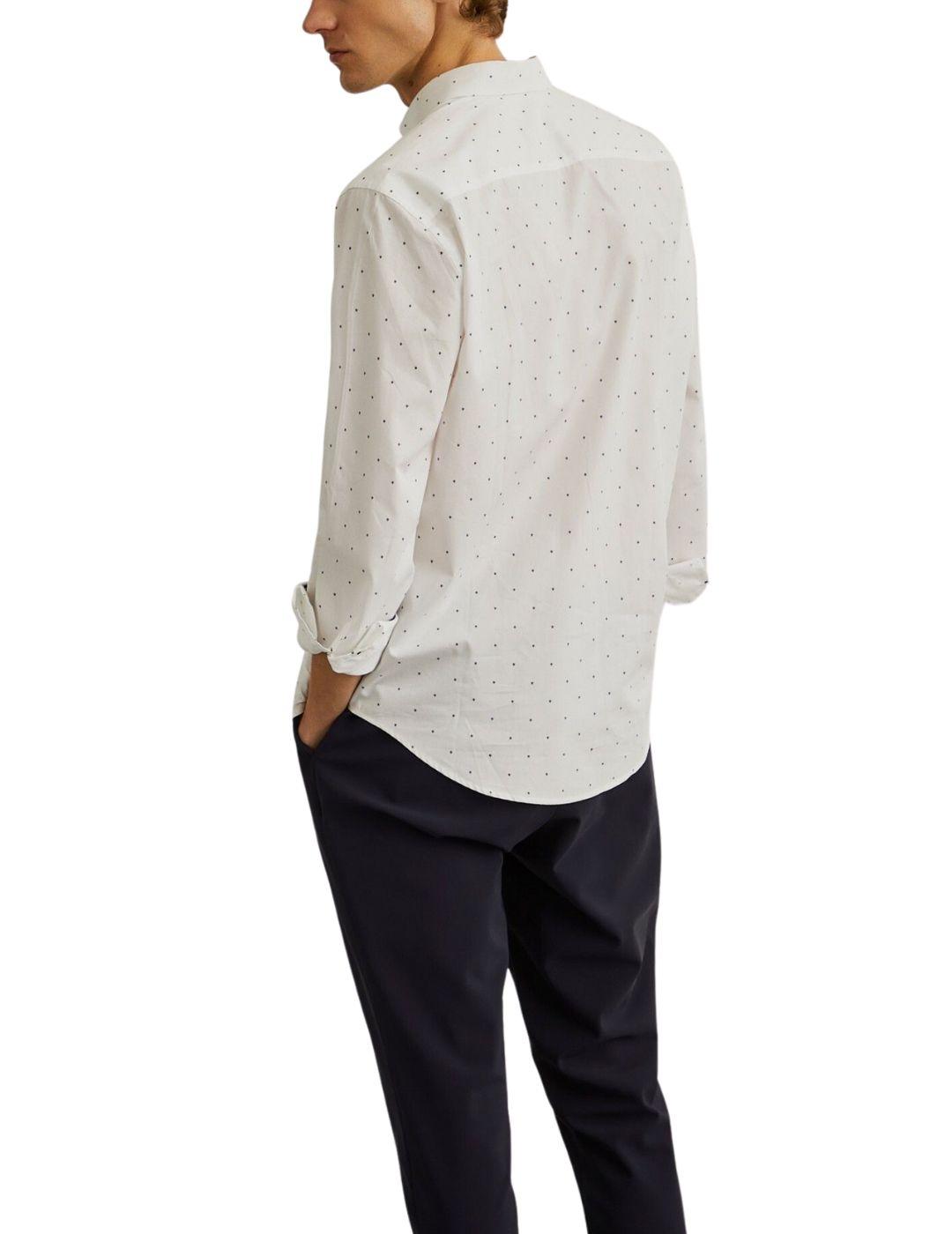 Camisa Lion of Porches de popelina estampada slim fit
