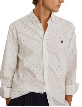 Camisa Lion of Porches de popelina estampada slim fit