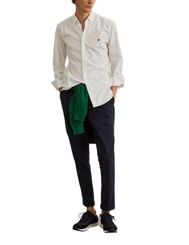 Camisa Lion of Porches de popelina estampada slim fit