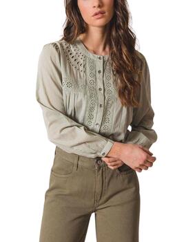 Camisa Indi & Cold con bordado Shiiffli de mujer