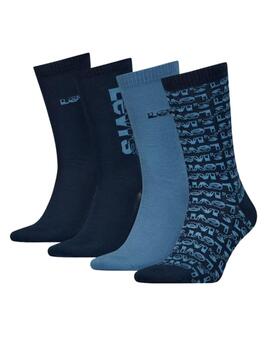 Calcetín Levi's® para hombre pack de 4 en caja de regalo