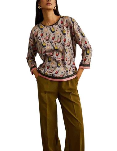 Blusa Lion of Porches con estampado animal print