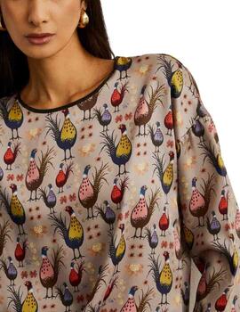 Blusa Lion of Porches con estampado animal print