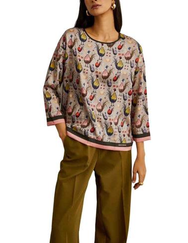Blusa Lion of Porches con estampado animal print