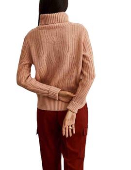 Jersey Lion of Porches de lana con cuello alto para mujer