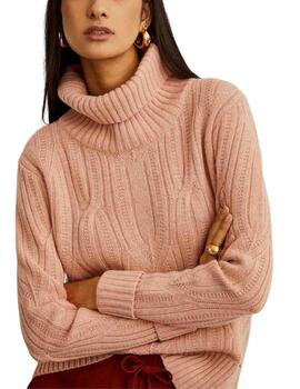 Jersey Lion of Porches de lana con cuello alto para mujer