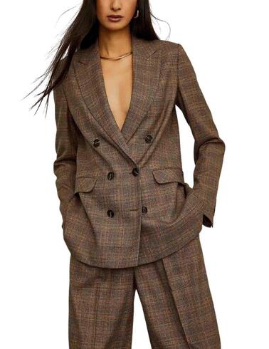Blazer Lion of Porches con estampado a cuadrosv para mujer