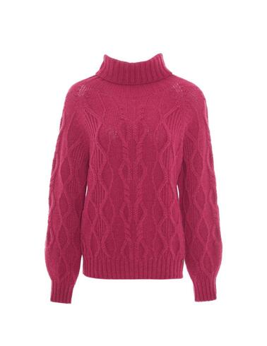 Lion of Porches jersey de cuello vuelto rosa oscur
